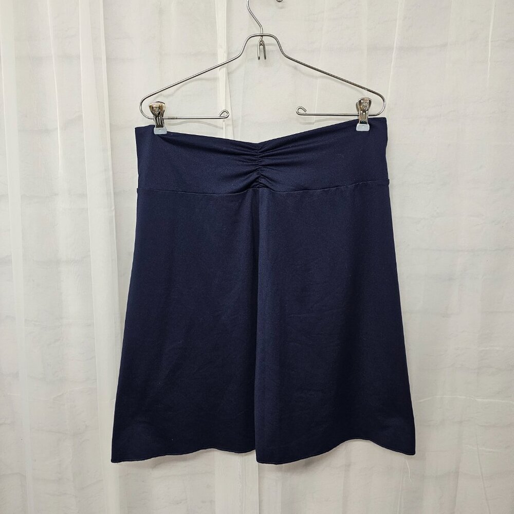 Blue Aztec A-line Jersey Skirt Reversible Southwestern Boho 34" Waist - Picture 9 of 9